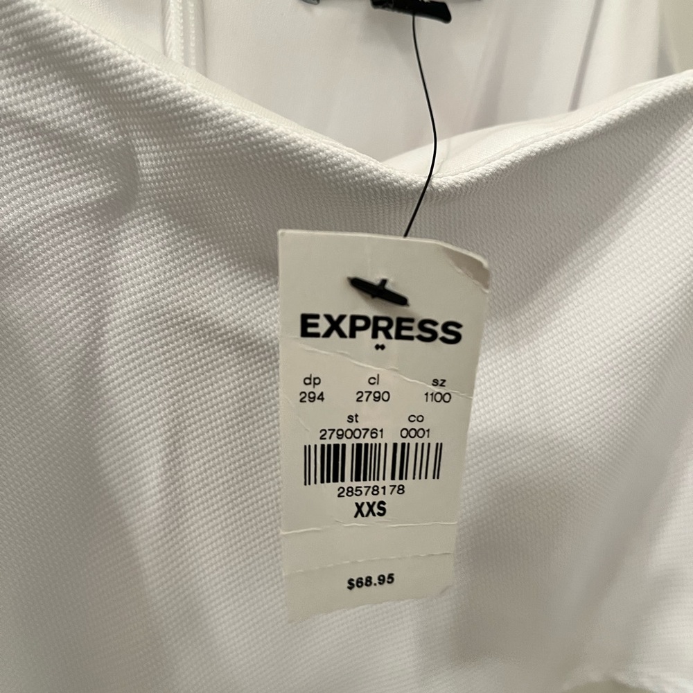 Express White Ruffle Top Cami Romper - Picture 13 of 13